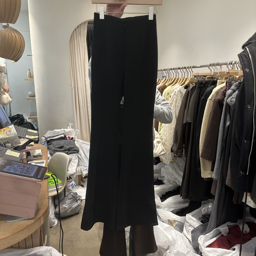 MAGNOLIA36-L韓國代購㊣女士新款推薦25秋冬熱賣休閑褲加絨MAGNOLIA36-L休閑褲圖色1黑色