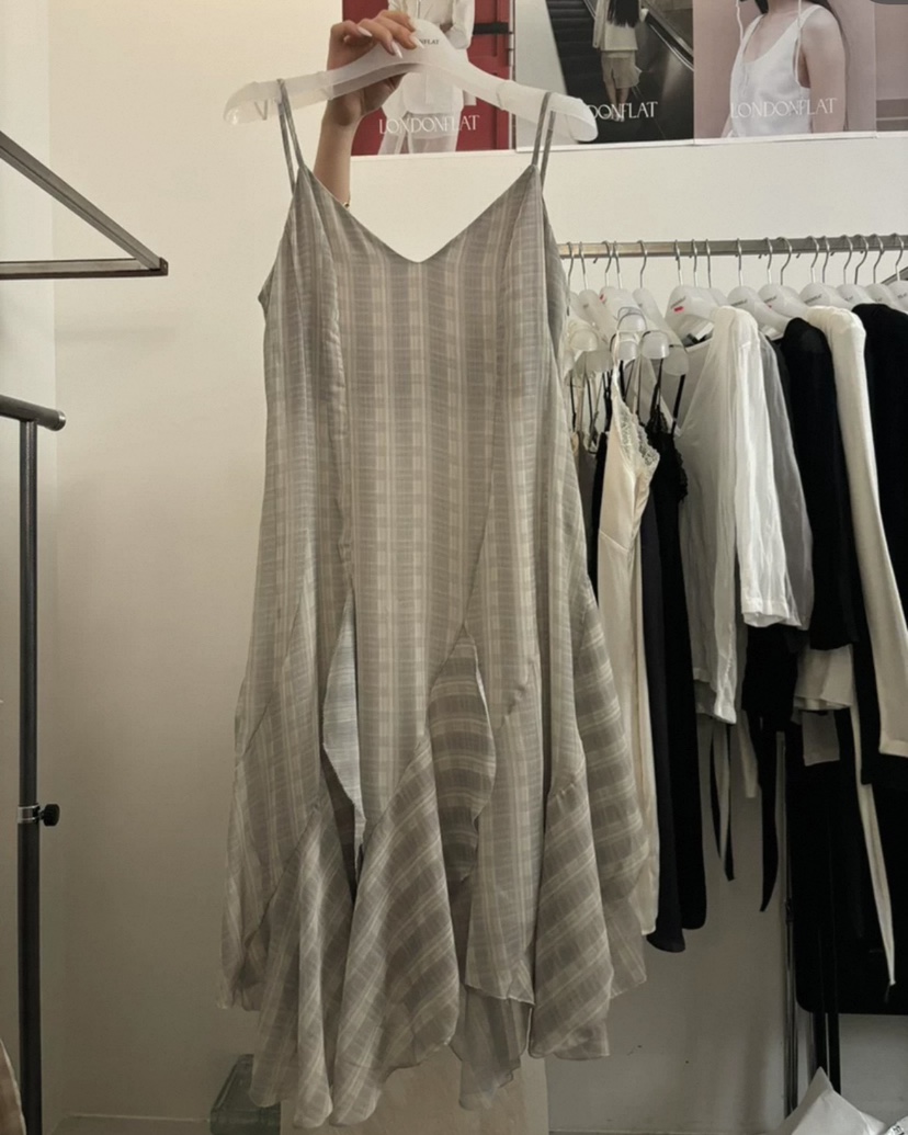 LONDON FLAT東大門㊣代購女裝新品真品推薦時尚連衣裙格子LONDON FLAT連衣裙圖色1