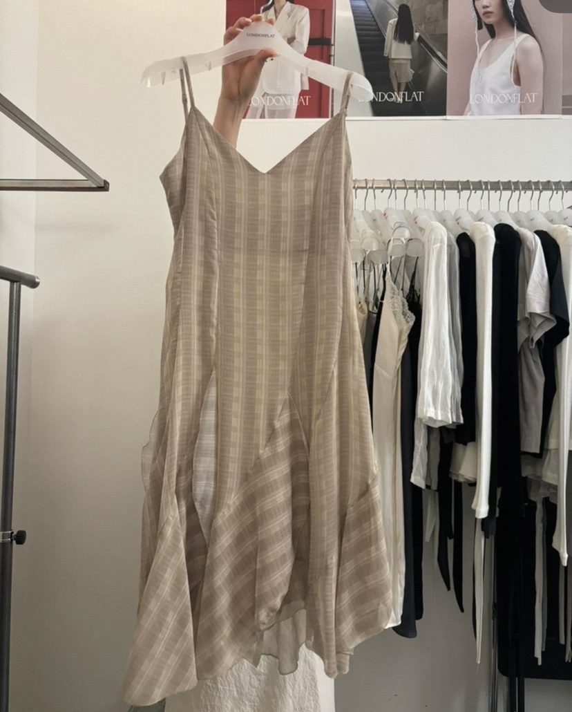 LONDON FLAT東大門㊣代購女裝新品真品推薦時尚連衣裙格子LONDON FLAT連衣裙圖色2