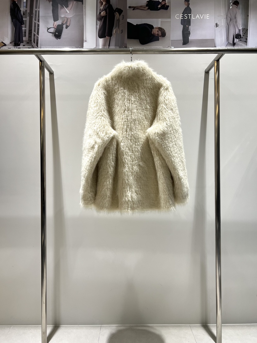 CESTLAVIE東大門㊣直郵女裝新款時尚人氣推薦真品夾克皮草高領CESTLAVIE夾克