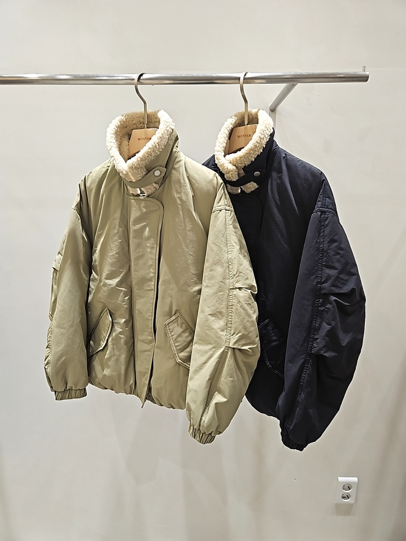 MONTER韓國直郵㊣女士新款人氣推薦熱賣25秋冬夾克羊毛填充MONTER夾克