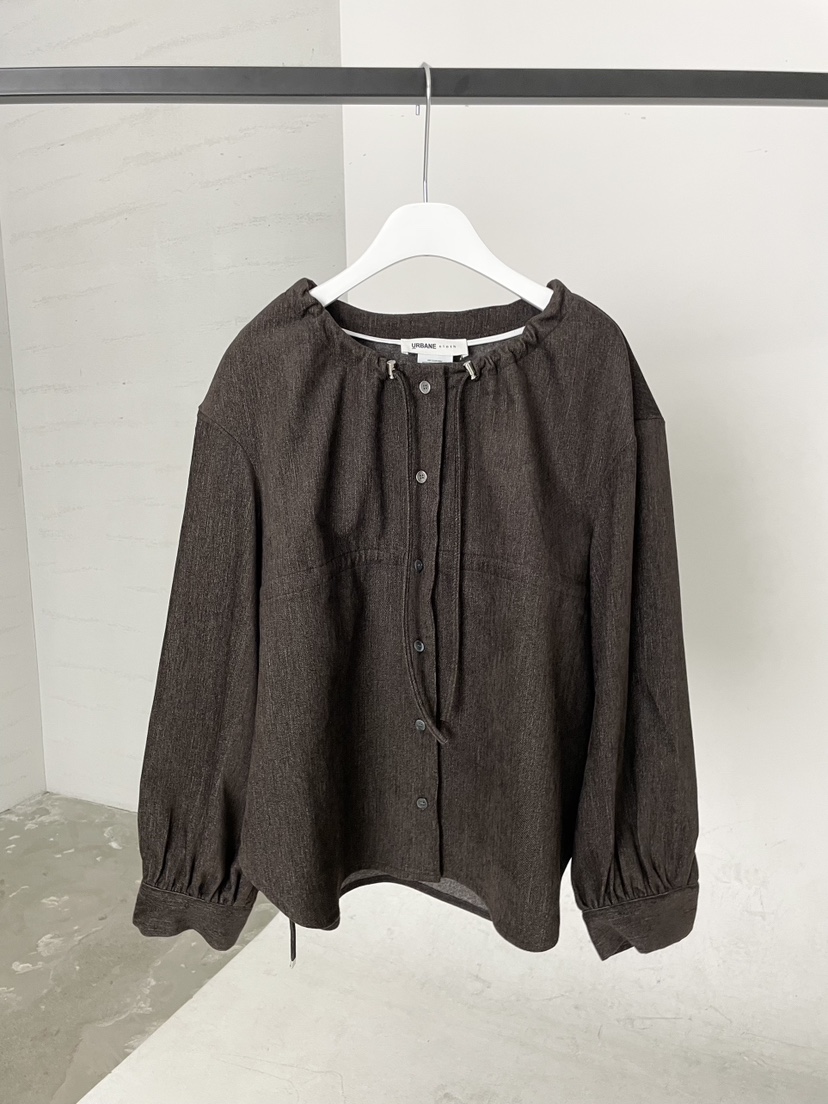 URBANE cloth東大門㊣代購女裝新款時尚人氣襯衫蕾絲衫加絨URBANE cloth襯衫/蕾絲衫圖色1棕色