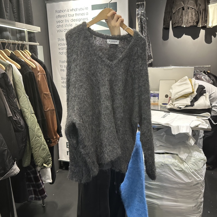 EL BOSQUE東大門㊣直郵女裝新品25秋冬真品休閑職業熱賣毛衣EL BOSQUE毛衣圖色2