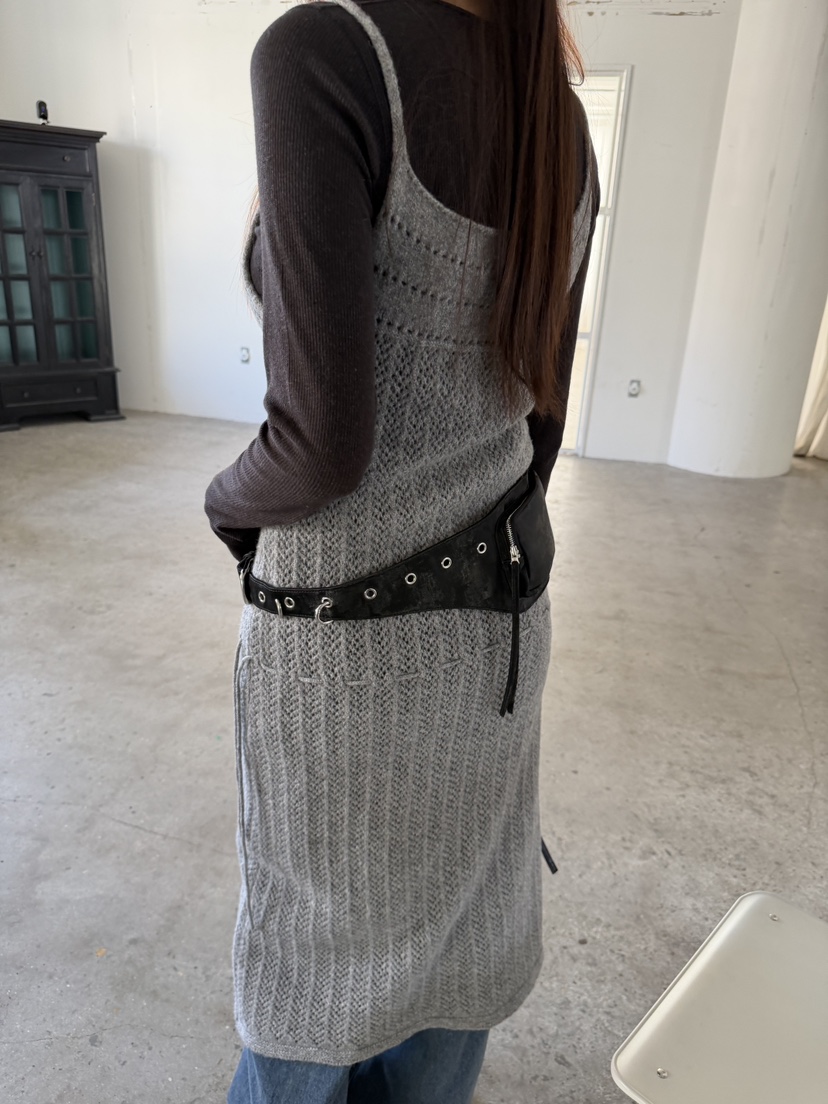 ACME韓國直郵㊣女裝新品真品休閑職業人氣25秋冬連衣裙羊毛ACME連衣裙