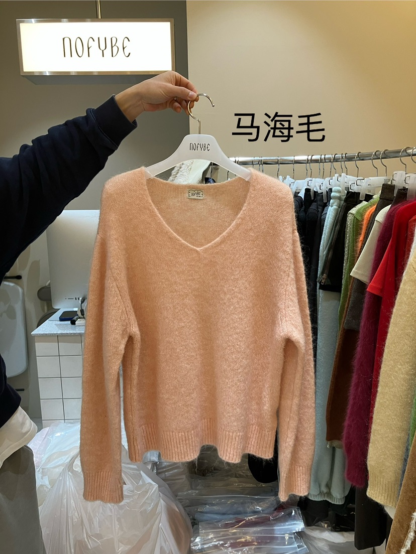 NOFYBE東大門㊣直郵女士新款休閑熱賣推薦時尚針織衫馬海毛NOFYBE針織衫圖色2
