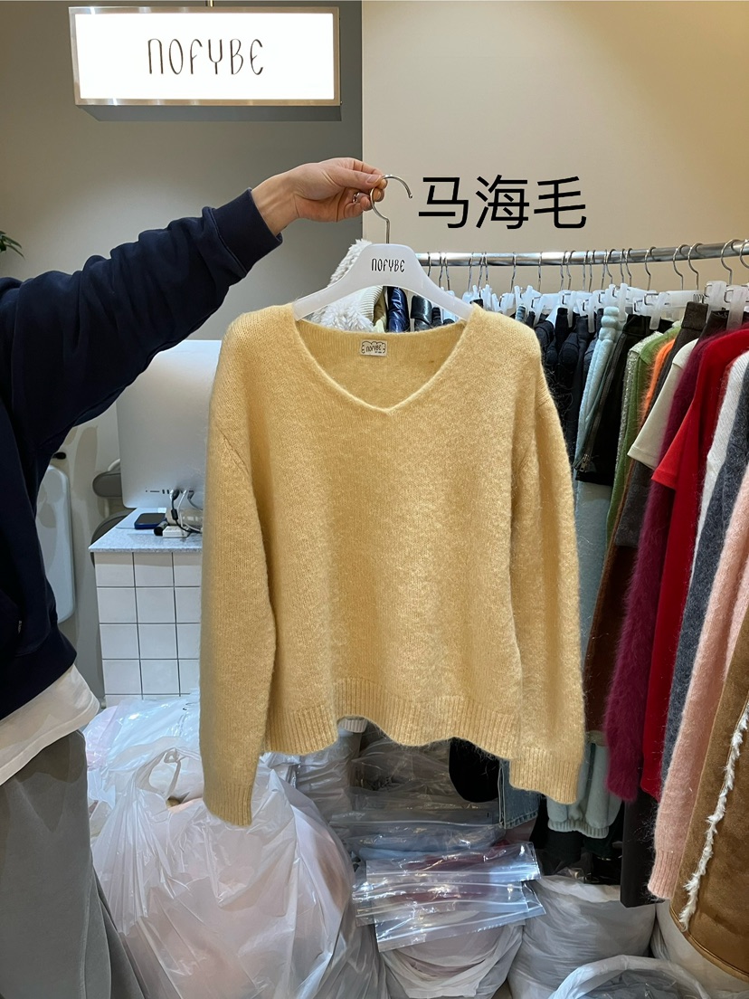 NOFYBE東大門㊣直郵女士新款休閑熱賣推薦時尚針織衫馬海毛NOFYBE針織衫圖色3