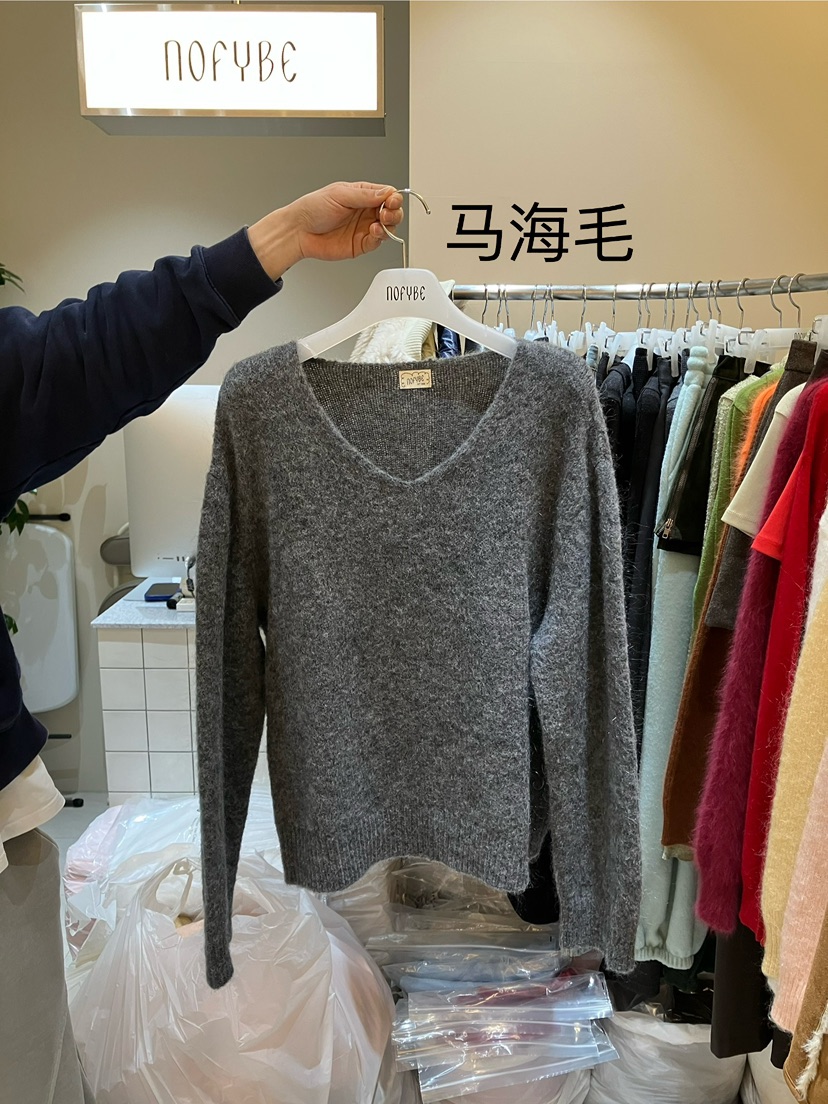 NOFYBE東大門㊣直郵女士新款休閑熱賣推薦時尚針織衫馬海毛NOFYBE針織衫圖色4