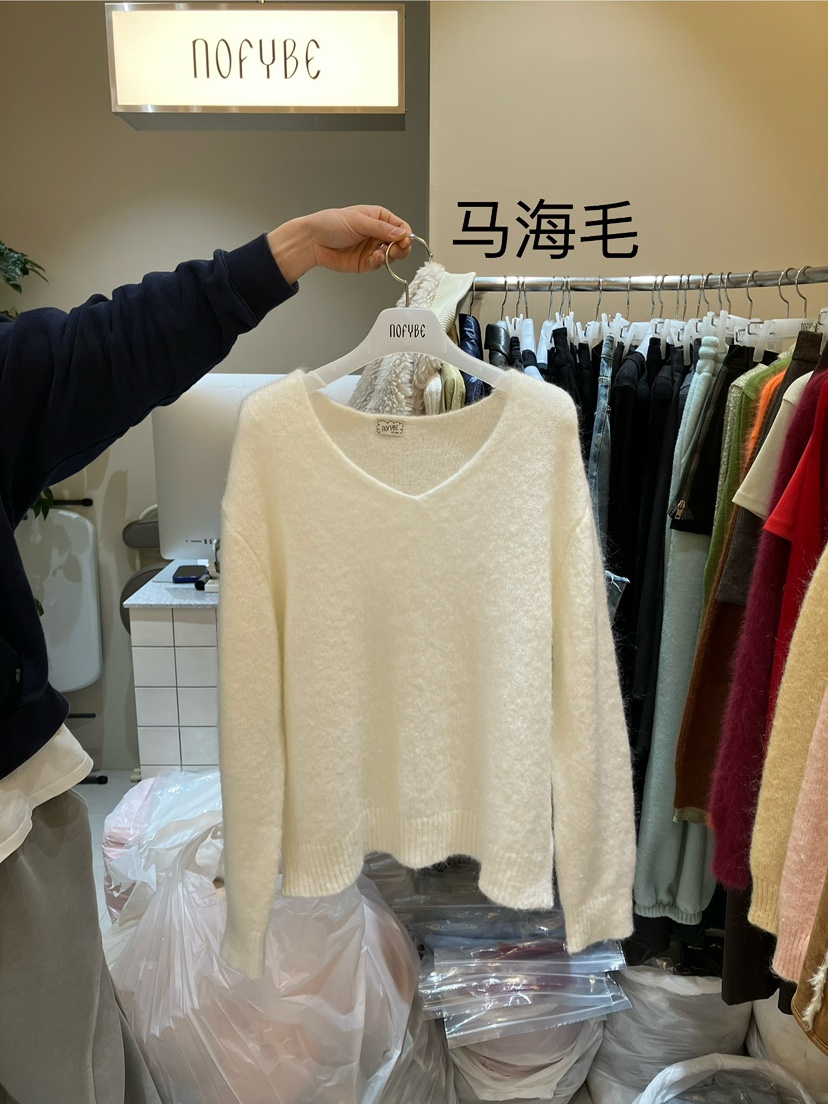 NOFYBE東大門㊣直郵女士新款休閑熱賣推薦時尚針織衫馬海毛NOFYBE針織衫圖色5