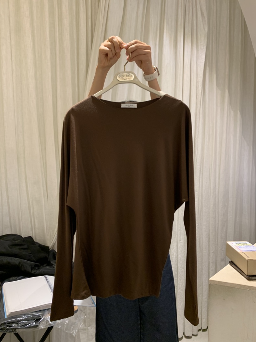 PAPERMOON韓國直郵㊣女士新款人氣推薦25秋冬熱賣職業長袖T恤paper moon長袖T恤圖色2