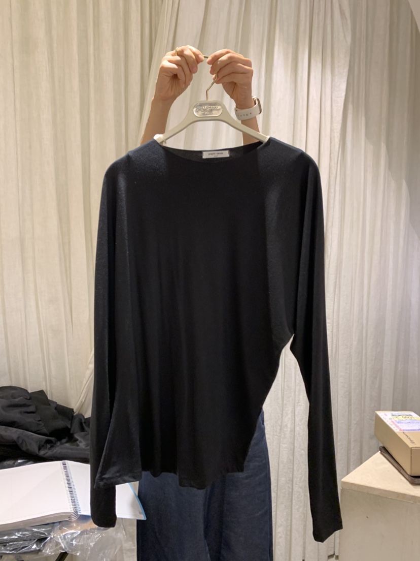 PAPERMOON韓國直郵㊣女士新款人氣推薦25秋冬熱賣職業長袖T恤paper moon長袖T恤圖色4