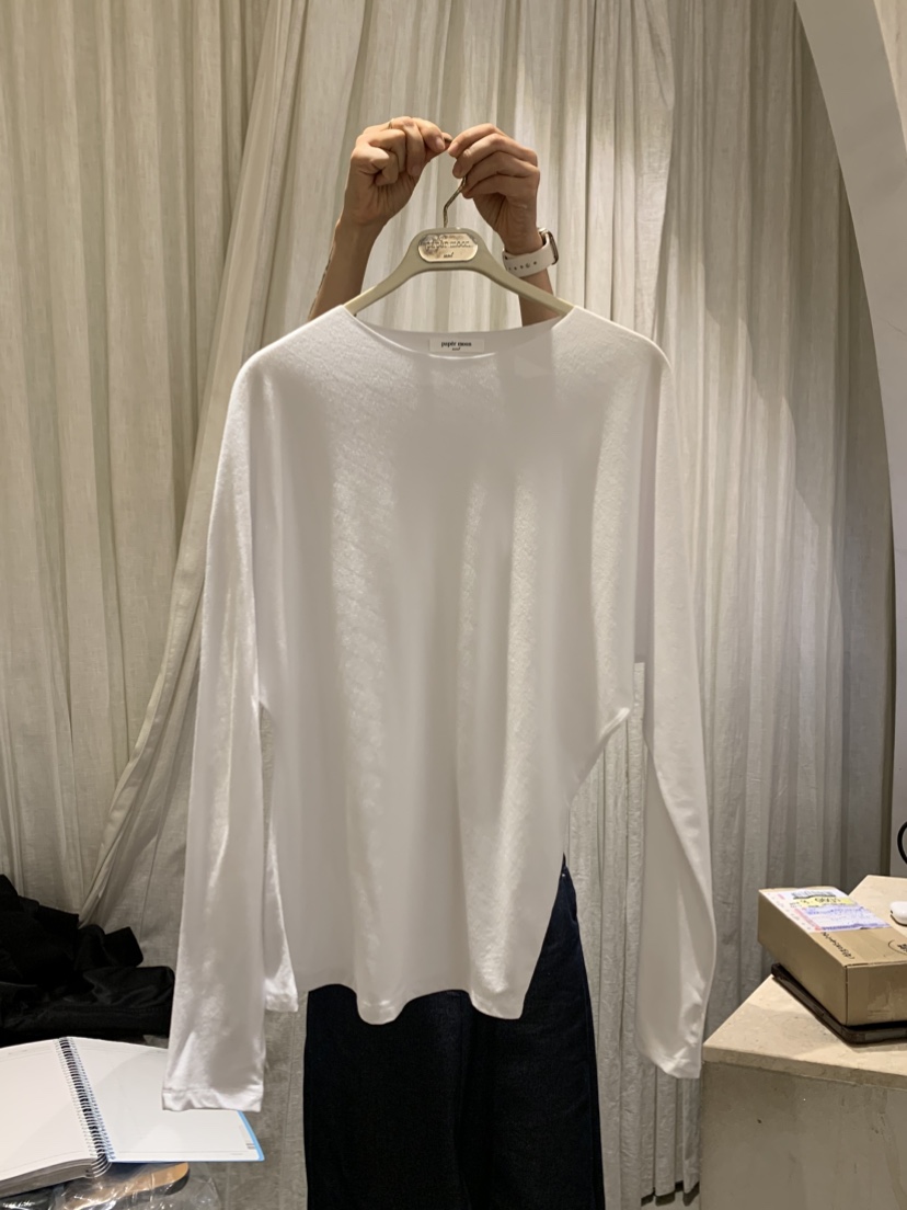 PAPERMOON韓國直郵㊣女士新款人氣推薦25秋冬熱賣職業長袖T恤paper moon長袖T恤圖色5