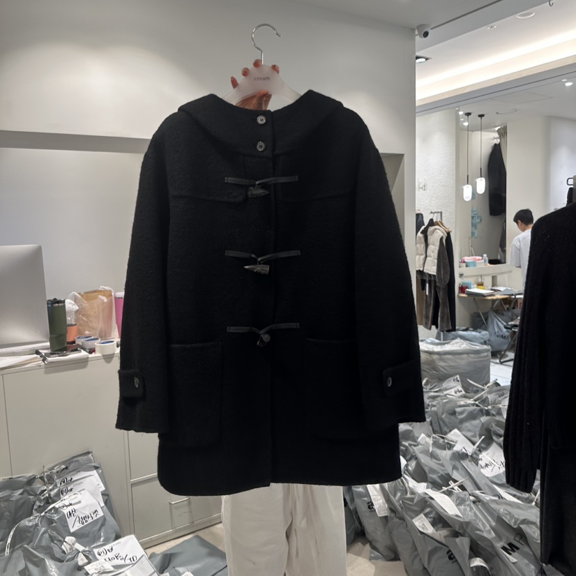 CREAM-P東大門㊣實拍女士新品熱賣推薦真品時尚人氣短款大衣CREAM-P短款大衣圖色2