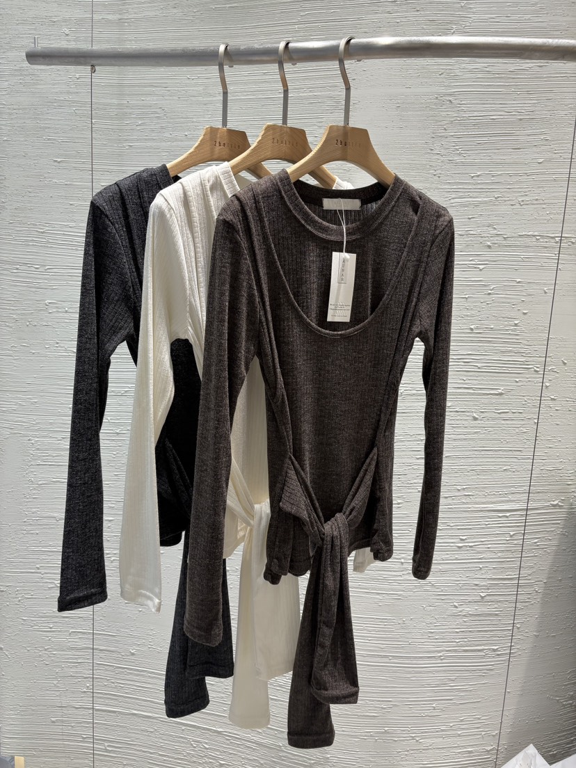 2BOTTLE東大門㊣直郵女裝新品熱賣25秋冬休閑長袖T恤假兩件2BOTTLE長袖T恤