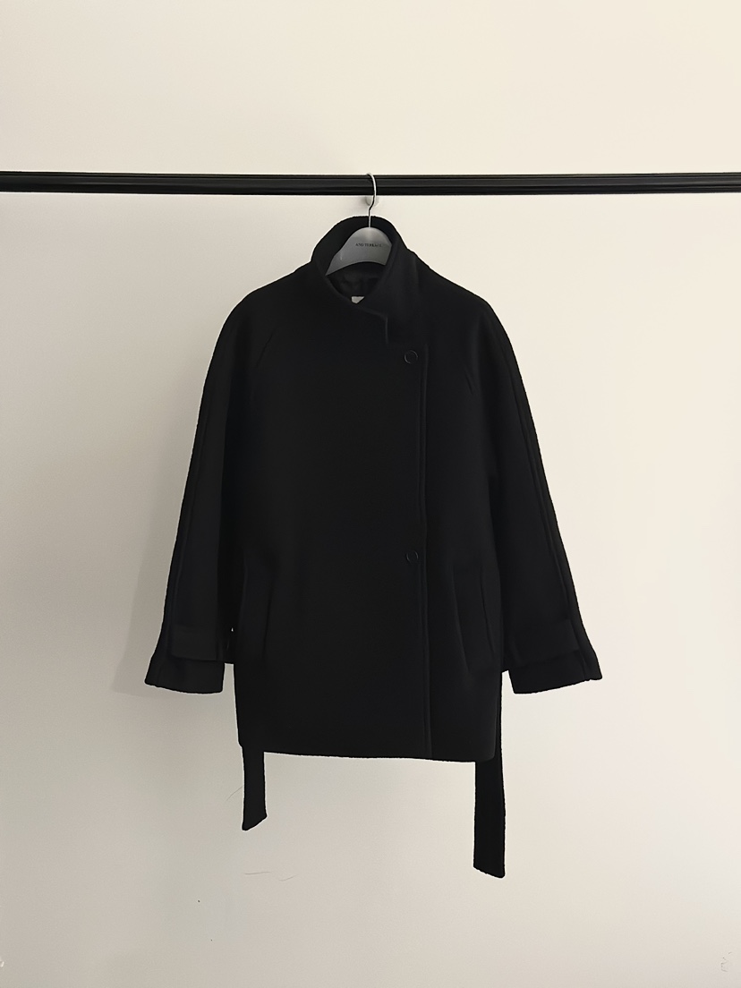 ANDTERRACE東大門㊣代購女士新品25秋冬真品時尚人氣短款大衣ANDTERRACE短款大衣圖色2