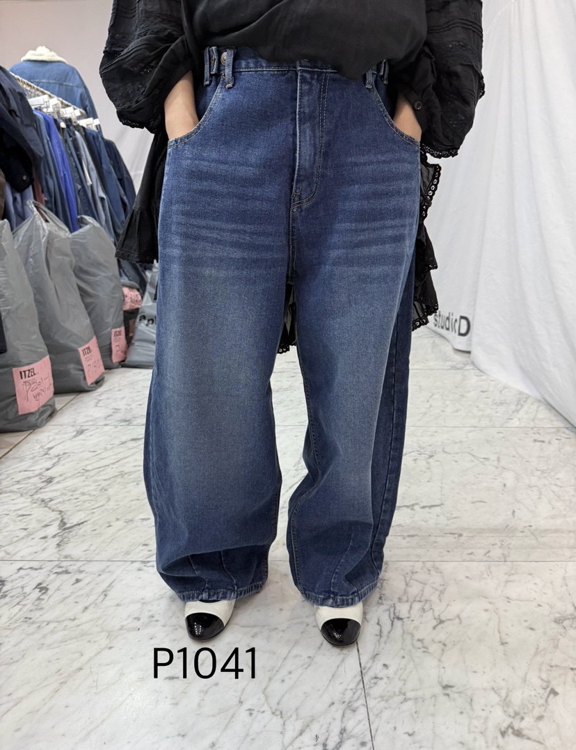 ITZEL韓國直郵㊣女裝新款休閑熱賣時尚推薦人氣25秋冬牛仔褲加絨ITZEL牛仔褲圖色1