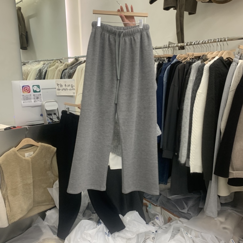 TAKE YOUE TIME東大門㊣直郵女士新款休閑休閑褲加絨條紋TAKE YOUE TIME休閑褲圖色2