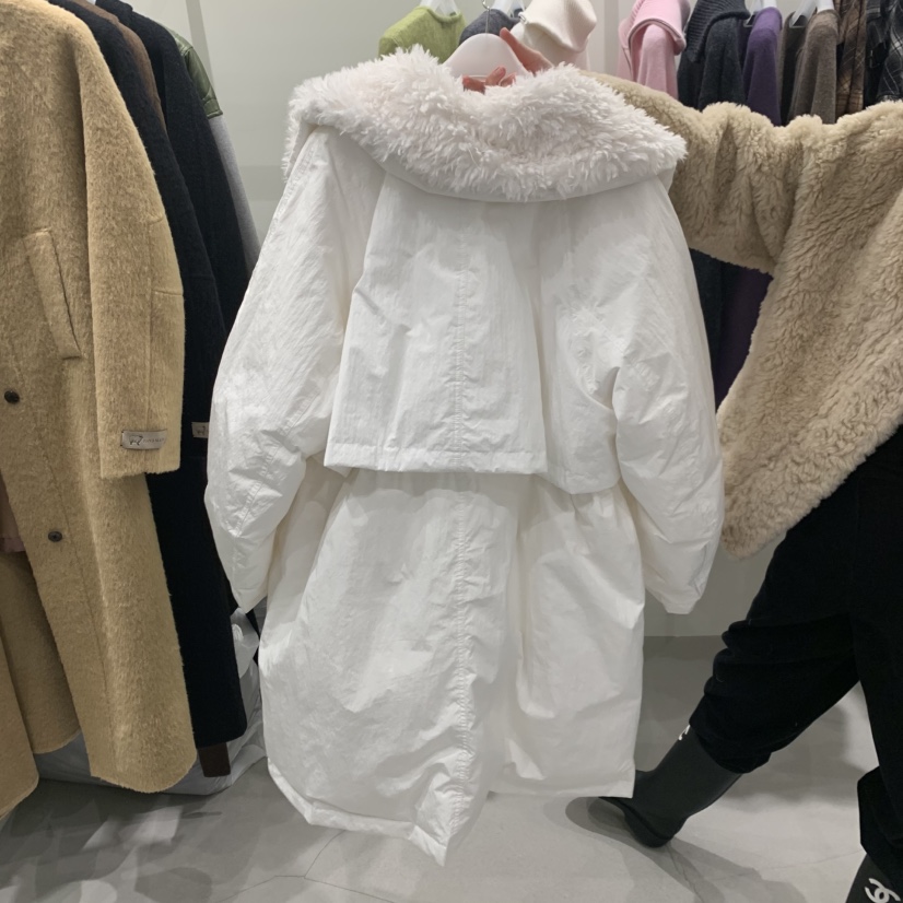 ALMOND東大門㊣直郵女裝新品25秋冬推薦真品時尚長款羽絨服絨ALMOND長款羽絨服