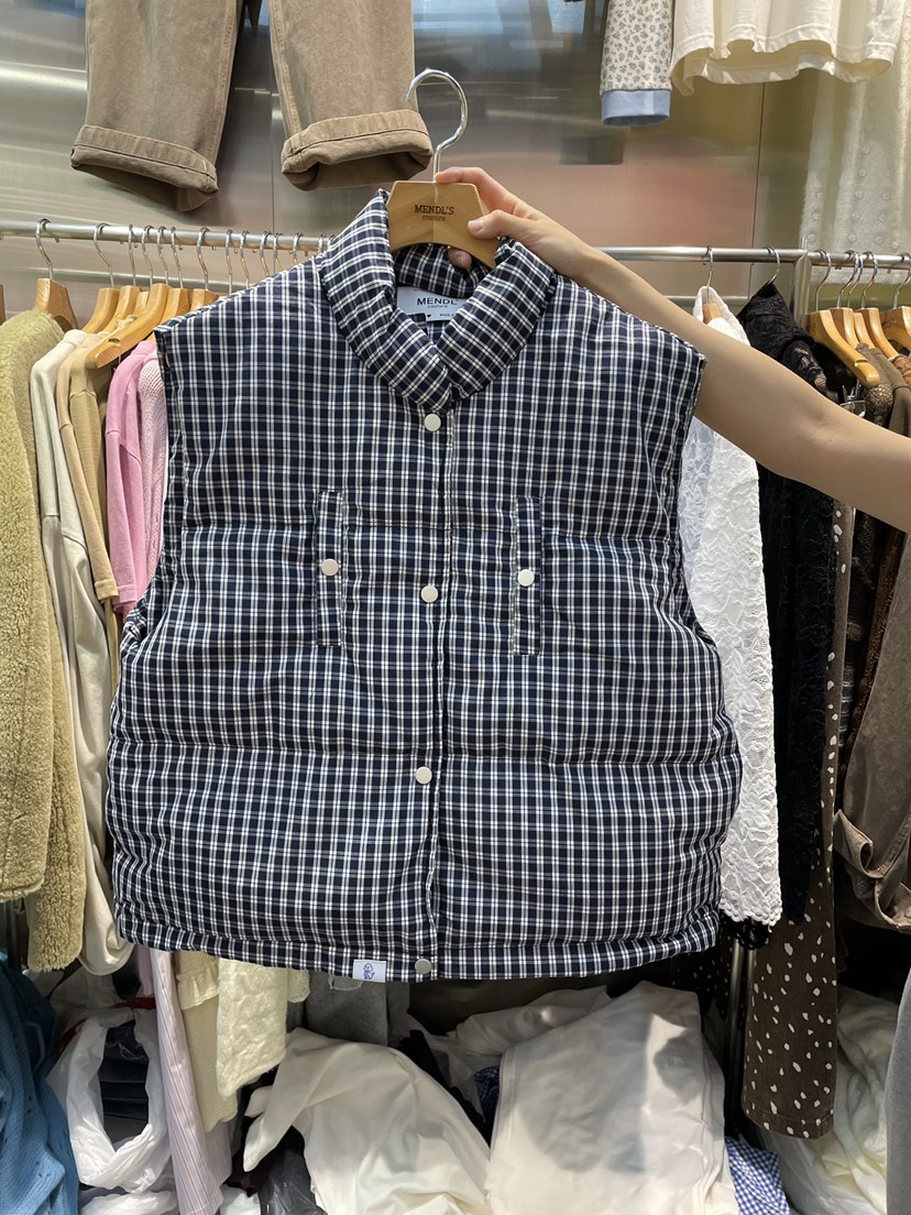 MENDL S韓國代購㊣女裝新款熱賣時尚真品25秋冬職業馬甲填充MENDL S馬甲圖色1