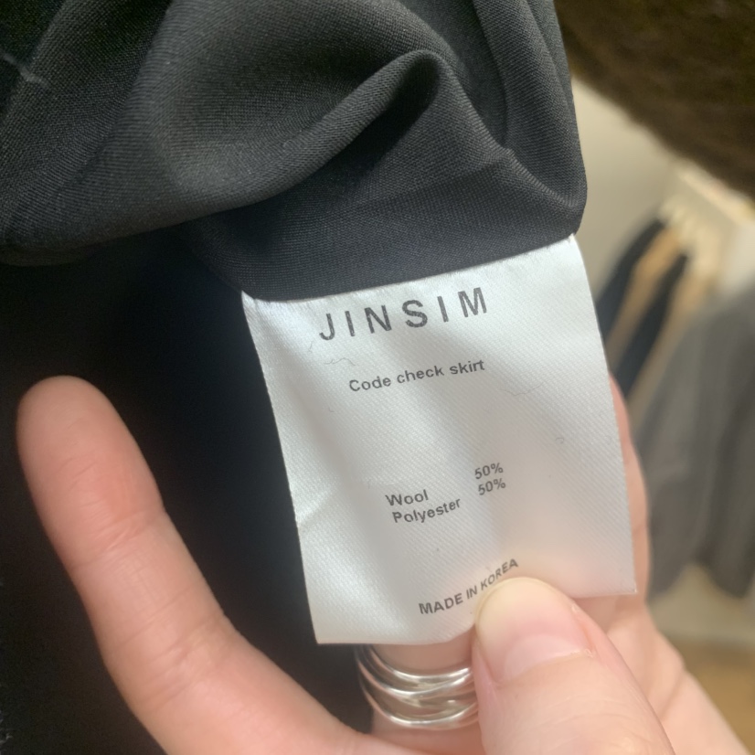 JINSIM韓國直郵㊣女裝新品真品熱賣職業時尚半身裙中短裙格子JINSIM半身裙/中短裙