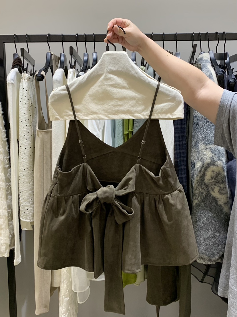 SOFTNESS東大門㊣代購女裝新品推薦職業人氣25秋冬吊帶背心絨Softness/Cosmic吊帶/背心