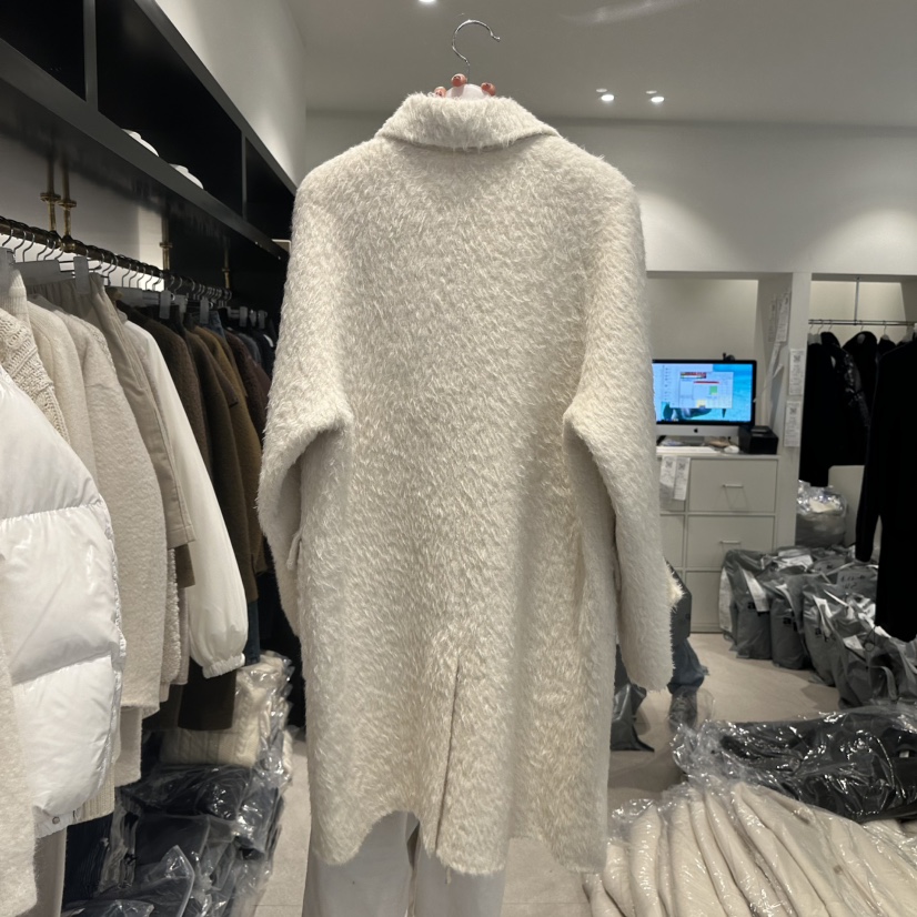 CREAM-P韓國代購㊣女士新品休閑職業推薦時尚真品中長款大衣CREAM-P中長款大衣