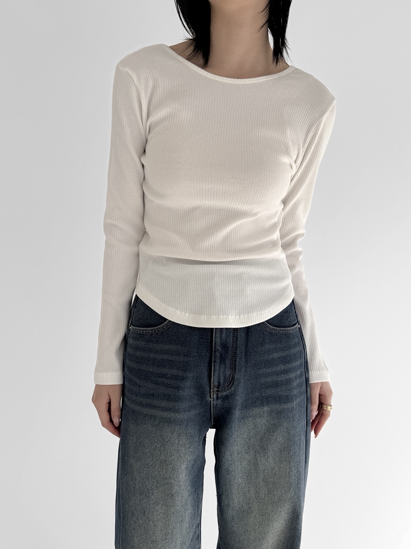 YIKHO STYLE東大門㊣直郵女裝新款推薦熱賣休閑真品長袖T恤YIKHO STYLE長袖T恤