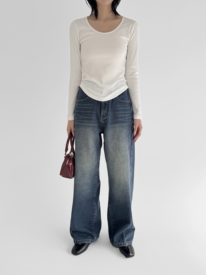 YIKHO STYLE東大門㊣直郵女裝新款推薦熱賣休閑真品長袖T恤YIKHO STYLE長袖T恤