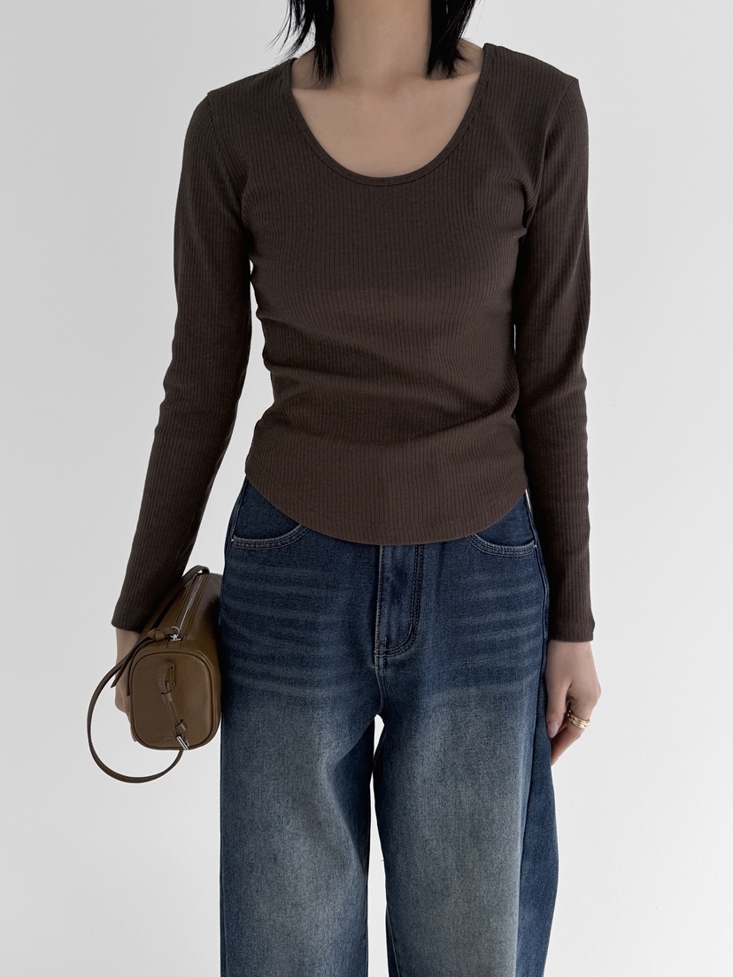 YIKHO STYLE東大門㊣直郵女裝新款推薦熱賣休閑真品長袖T恤YIKHO STYLE長袖T恤