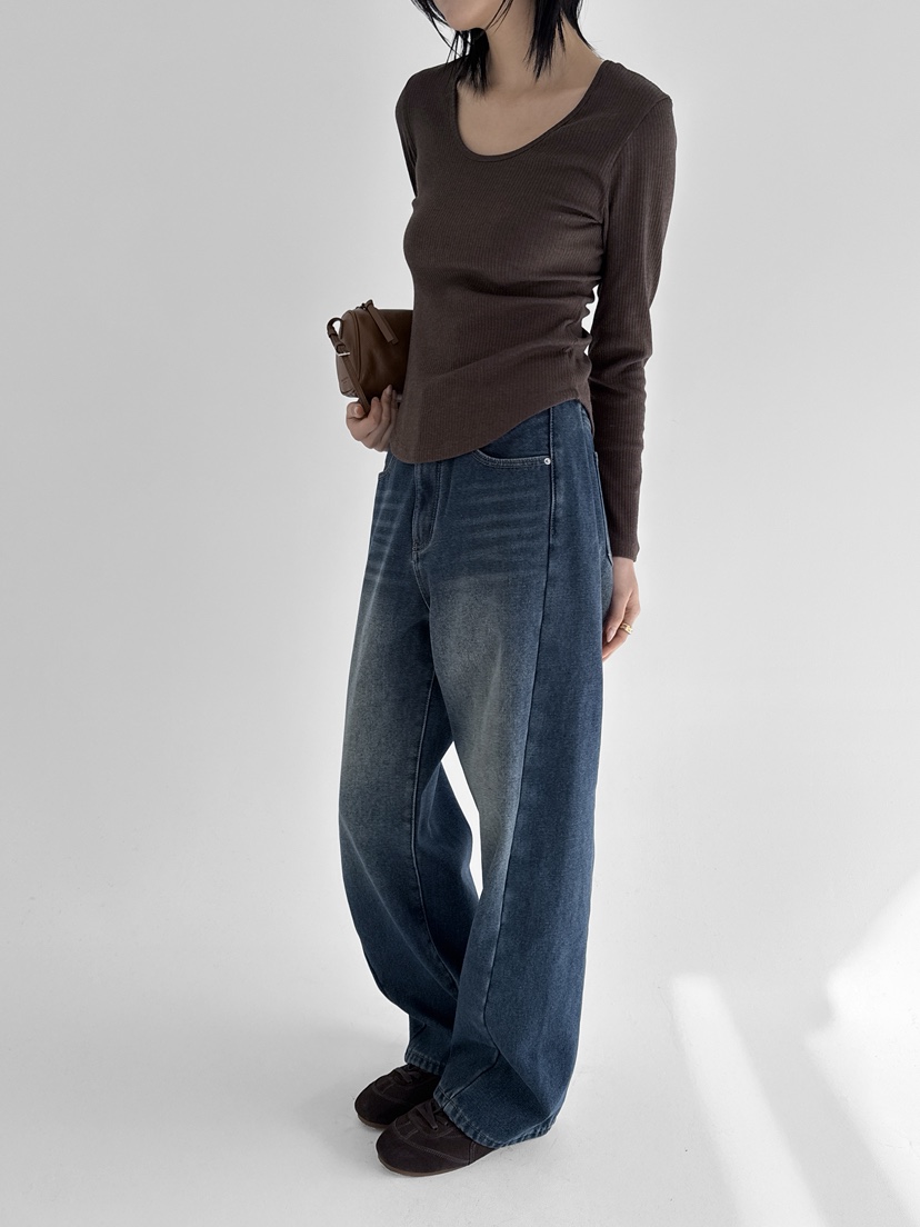 YIKHO STYLE東大門㊣直郵女裝新款推薦熱賣休閑真品長袖T恤YIKHO STYLE長袖T恤