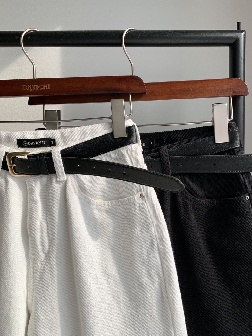 DAVICHI韓國代購㊣女裝新品推薦人氣休閑褲含隨機腰帶拉絨棉DAVICHI休閑褲