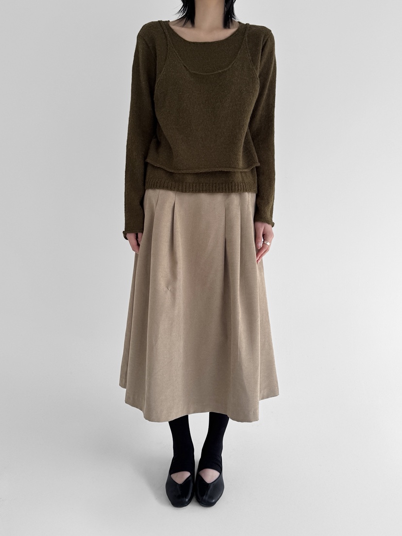 YIKHO STYLE韓國代購㊣女士新款休閑時尚真品針織衫假兩件YIKHO STYLE針織衫