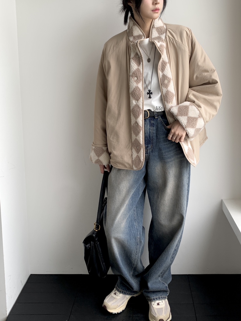 DAVICHI韓國代購㊣女裝新品休閑推薦熱賣25秋冬短款棉服里外穿DAVICHI短款棉服