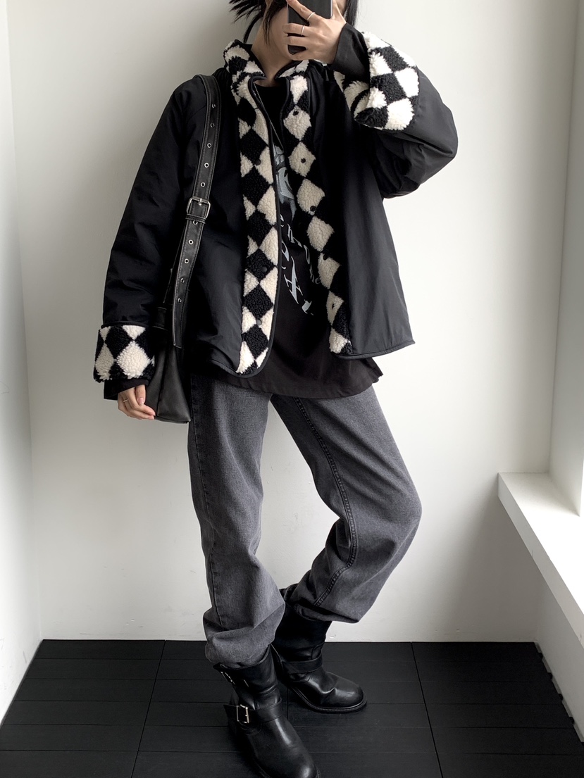 DAVICHI韓國代購㊣女裝新品休閑推薦熱賣25秋冬短款棉服里外穿DAVICHI短款棉服