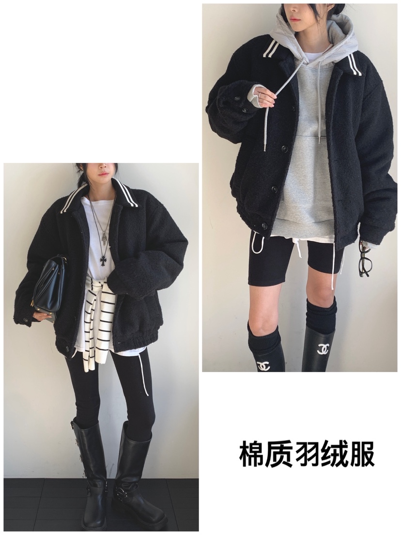 DAVICHI韓國代購㊣女裝新款真品職業休閑推薦熱賣25秋冬短款棉服DAVICHI短款棉服