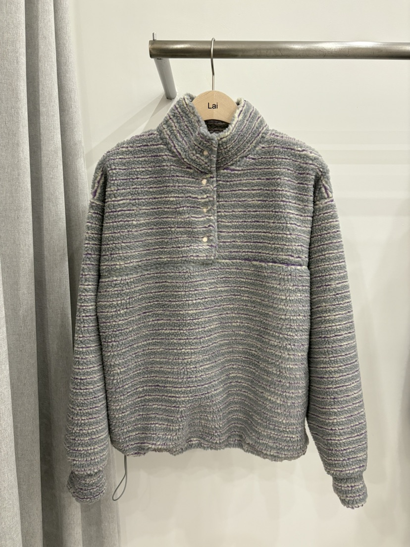 LAI韓國代購㊣女士新品職業休閑人氣時尚熱賣推薦衛衣羊毛條紋Lai衛衣圖色2