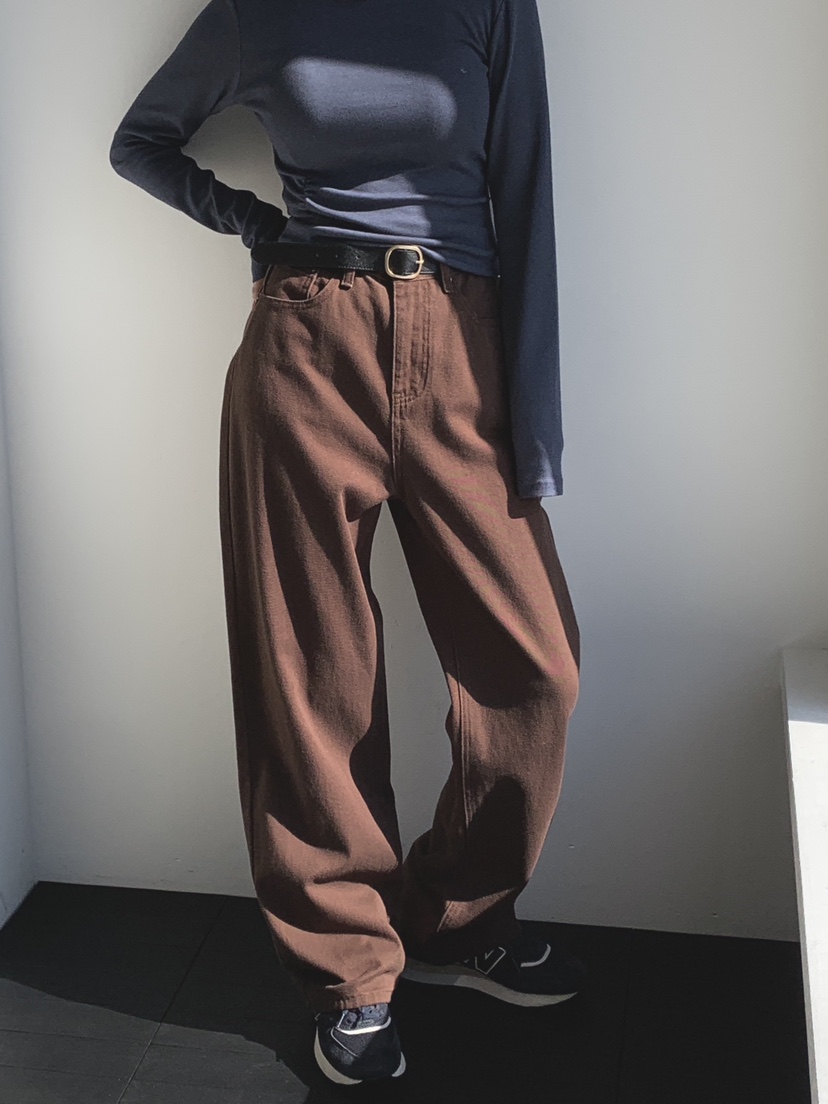 DAVICHI韓國代購㊣女士新品推薦休閑職業休閑褲含隨機腰帶棉DAVICHI休閑褲