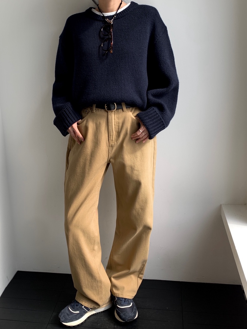 DAVICHI韓國代購㊣女士新品推薦休閑職業休閑褲含隨機腰帶棉DAVICHI休閑褲