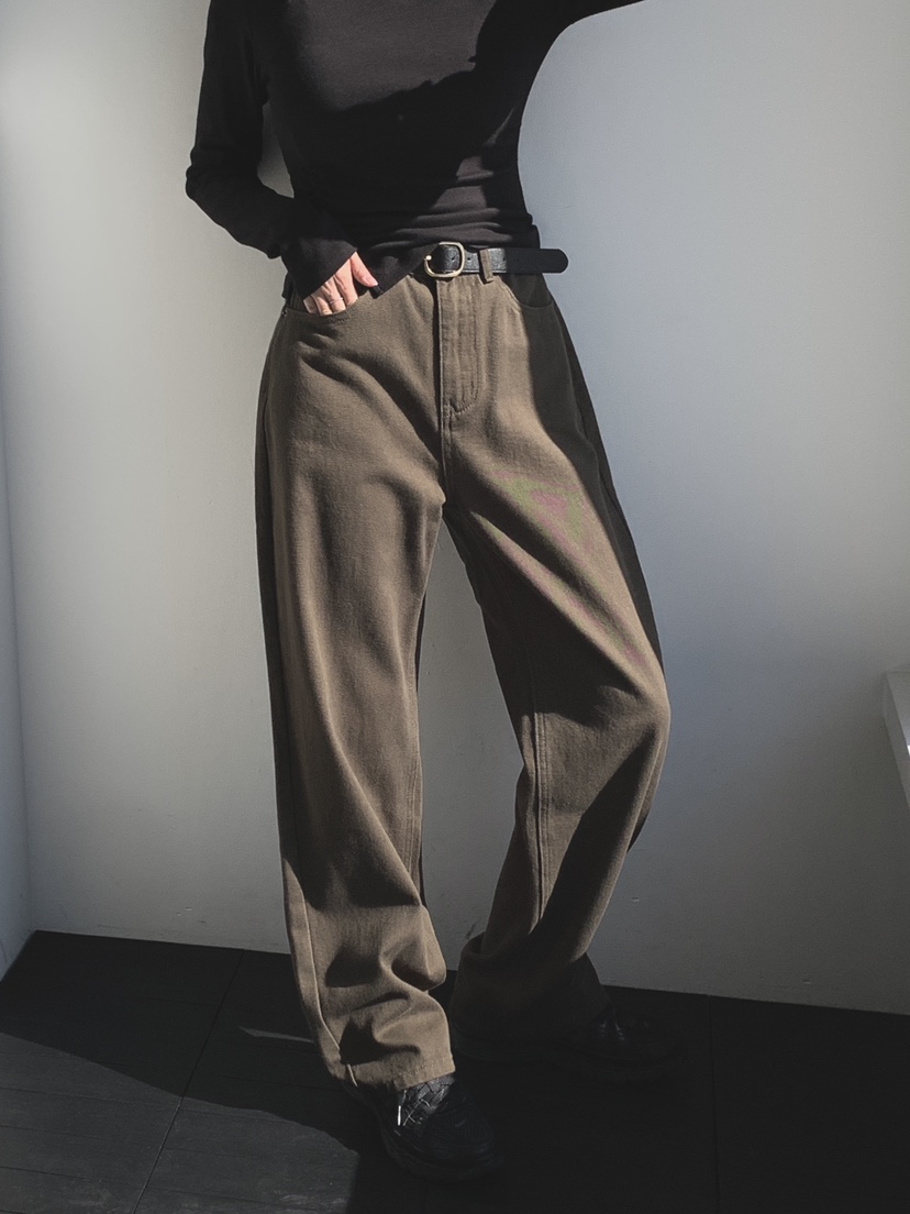 DAVICHI韓國代購㊣女士新品推薦休閑職業休閑褲含隨機腰帶棉DAVICHI休閑褲