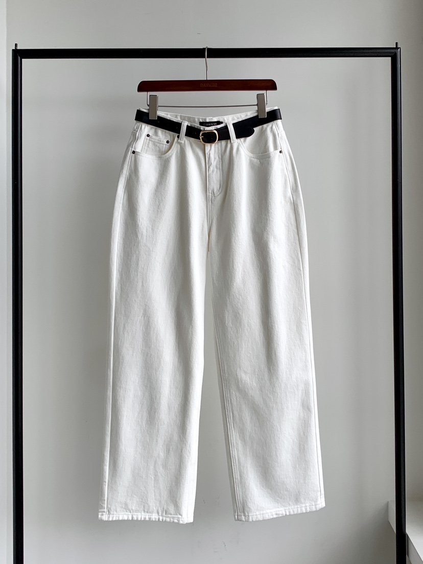 DAVICHI韓國代購㊣女士新品推薦休閑職業休閑褲含隨機腰帶棉DAVICHI休閑褲圖色4