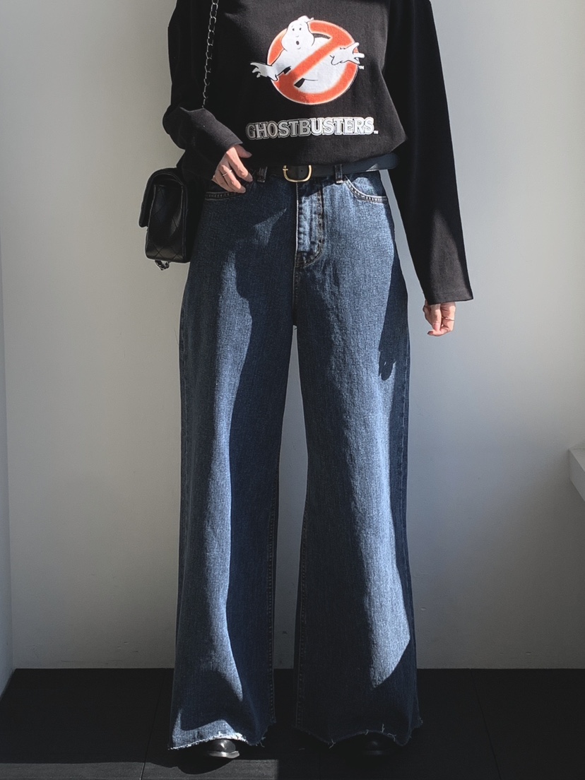 DAVICHI韓國代購㊣女士新款25秋冬休閑牛仔褲含隨機腰帶拉絨DAVICHI牛仔褲