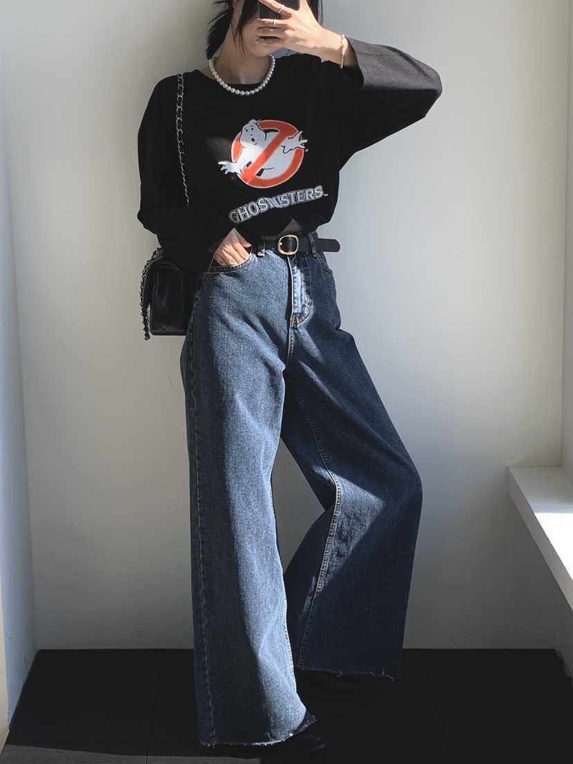 DAVICHI韓國代購㊣女士新款25秋冬休閑牛仔褲含隨機腰帶拉絨DAVICHI牛仔褲