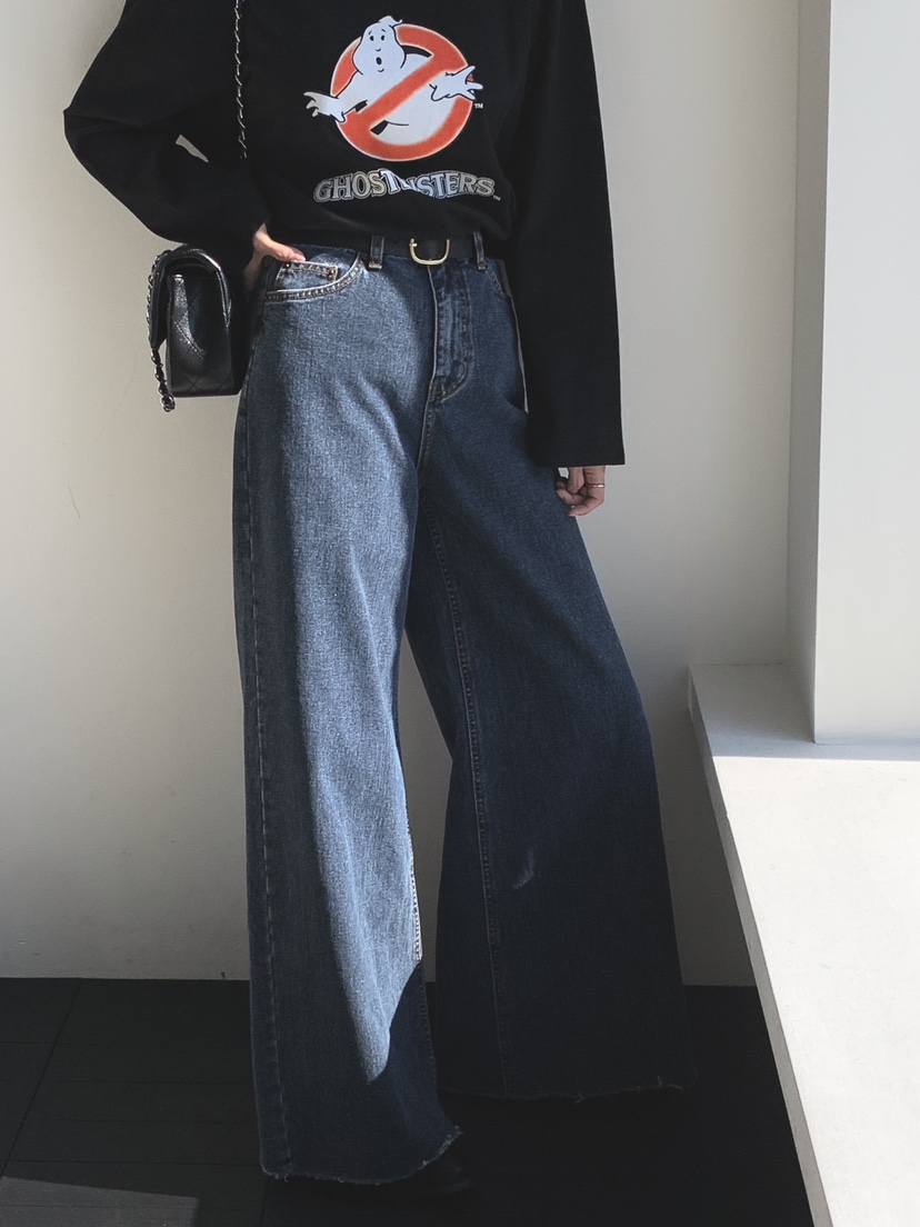 DAVICHI韓國代購㊣女士新款25秋冬休閑牛仔褲含隨機腰帶拉絨DAVICHI牛仔褲