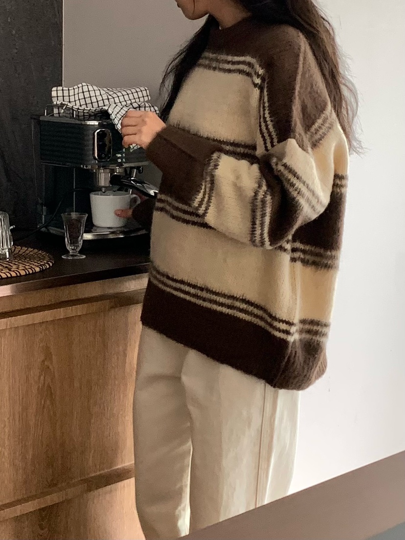 BLEECKER韓國代購㊣女士新款人氣時尚25秋冬休閑推薦針織衫BLEECKER針織衫