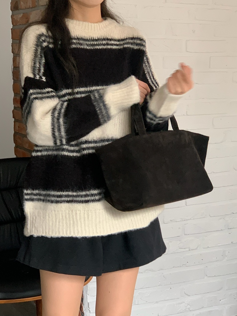 BLEECKER韓國代購㊣女士新款人氣時尚25秋冬休閑推薦針織衫BLEECKER針織衫