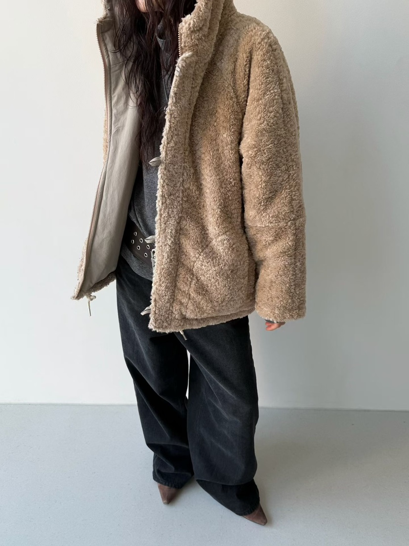 MINIMUZE韓國代購㊣女裝新款真品休閑職業推薦短款大衣連帽衫MINIMUZE短款大衣