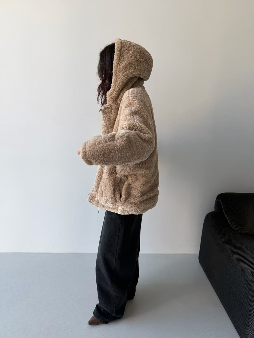 MINIMUZE韓國代購㊣女裝新款真品休閑職業推薦短款大衣連帽衫MINIMUZE短款大衣