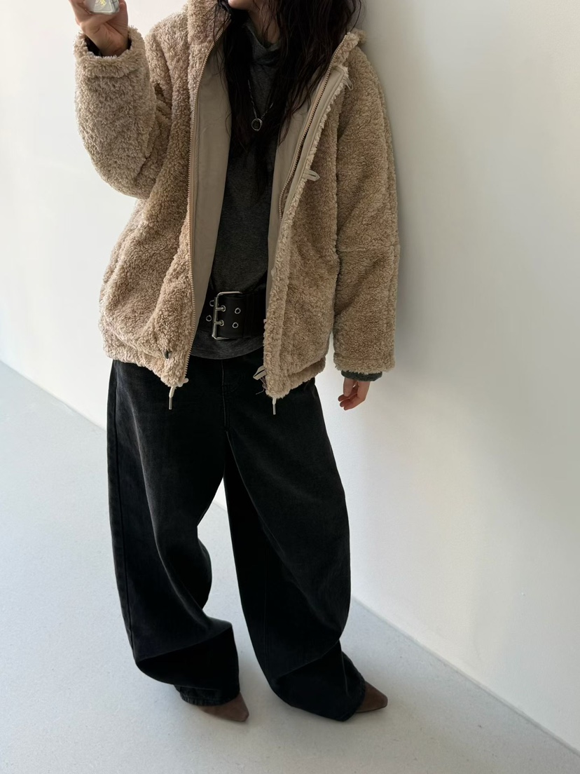 MINIMUZE韓國代購㊣女裝新款真品休閑職業推薦短款大衣連帽衫MINIMUZE短款大衣