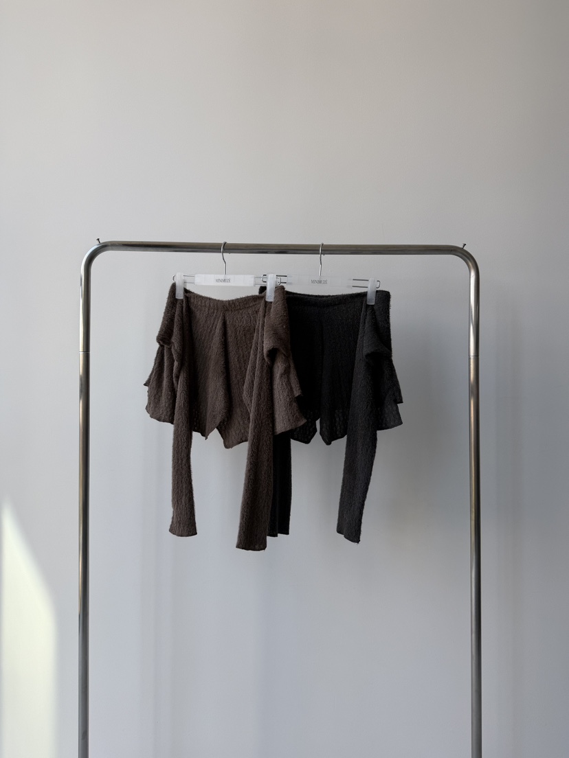 MINIMUZE東大門㊣直郵女士新款人氣25秋冬休閑熱賣短裙羊駝絨MINIMUZE短裙