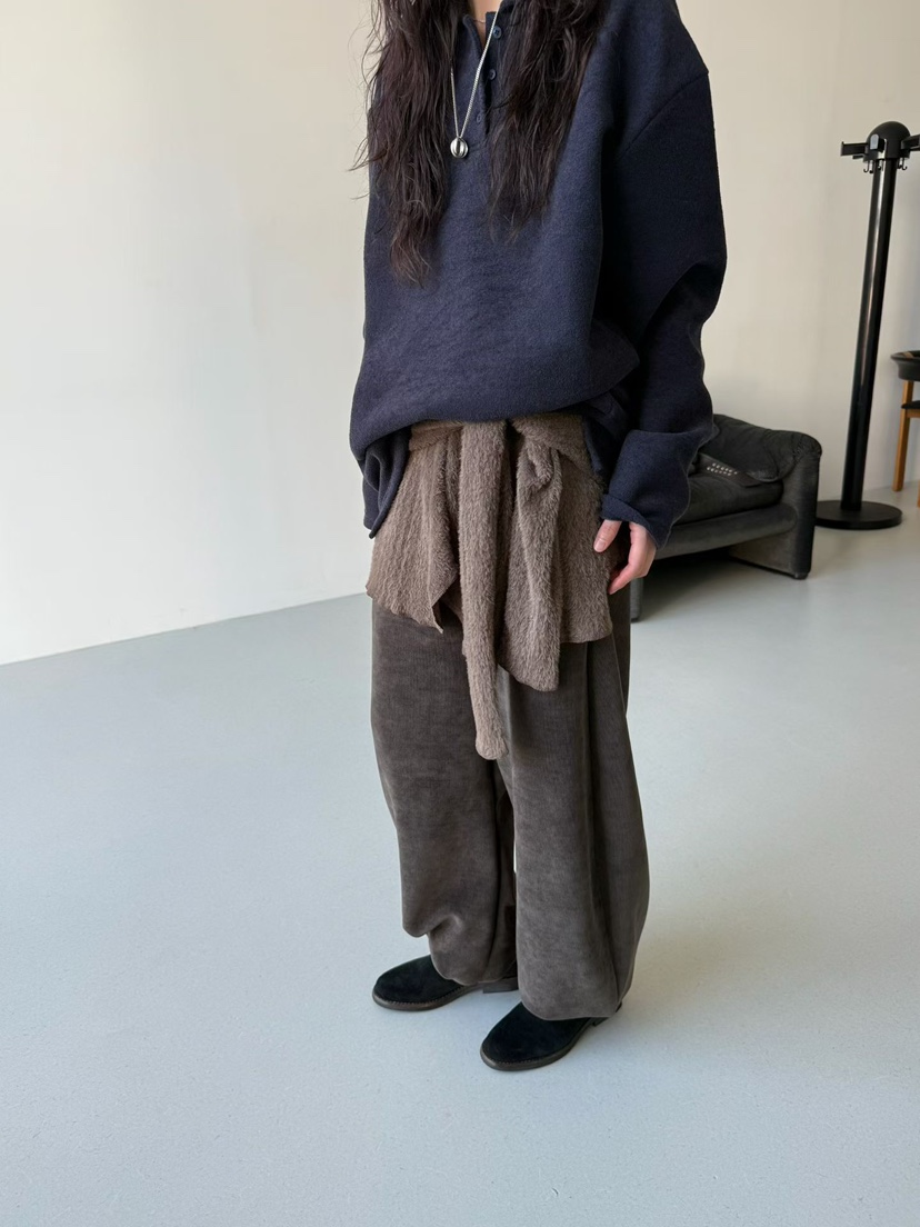 MINIMUZE東大門㊣直郵女士新款人氣25秋冬休閑熱賣短裙羊駝絨MINIMUZE短裙