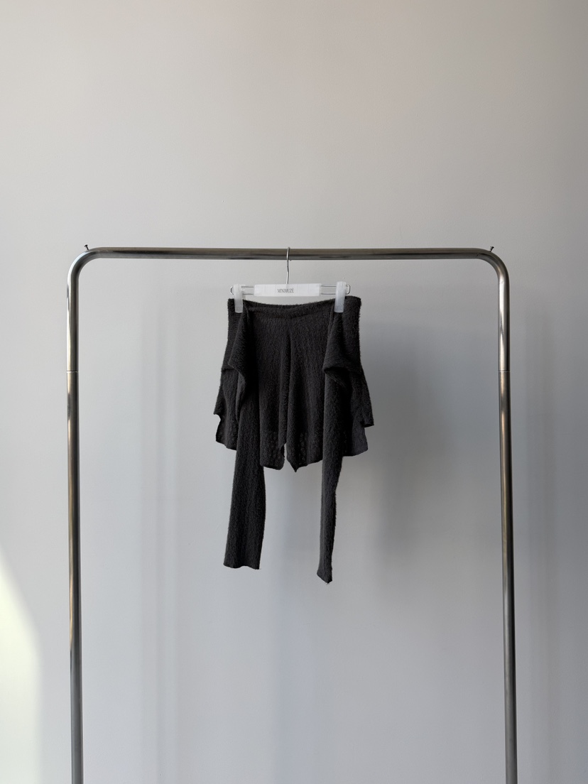 MINIMUZE東大門㊣直郵女士新款人氣25秋冬休閑熱賣短裙羊駝絨MINIMUZE短裙圖色2